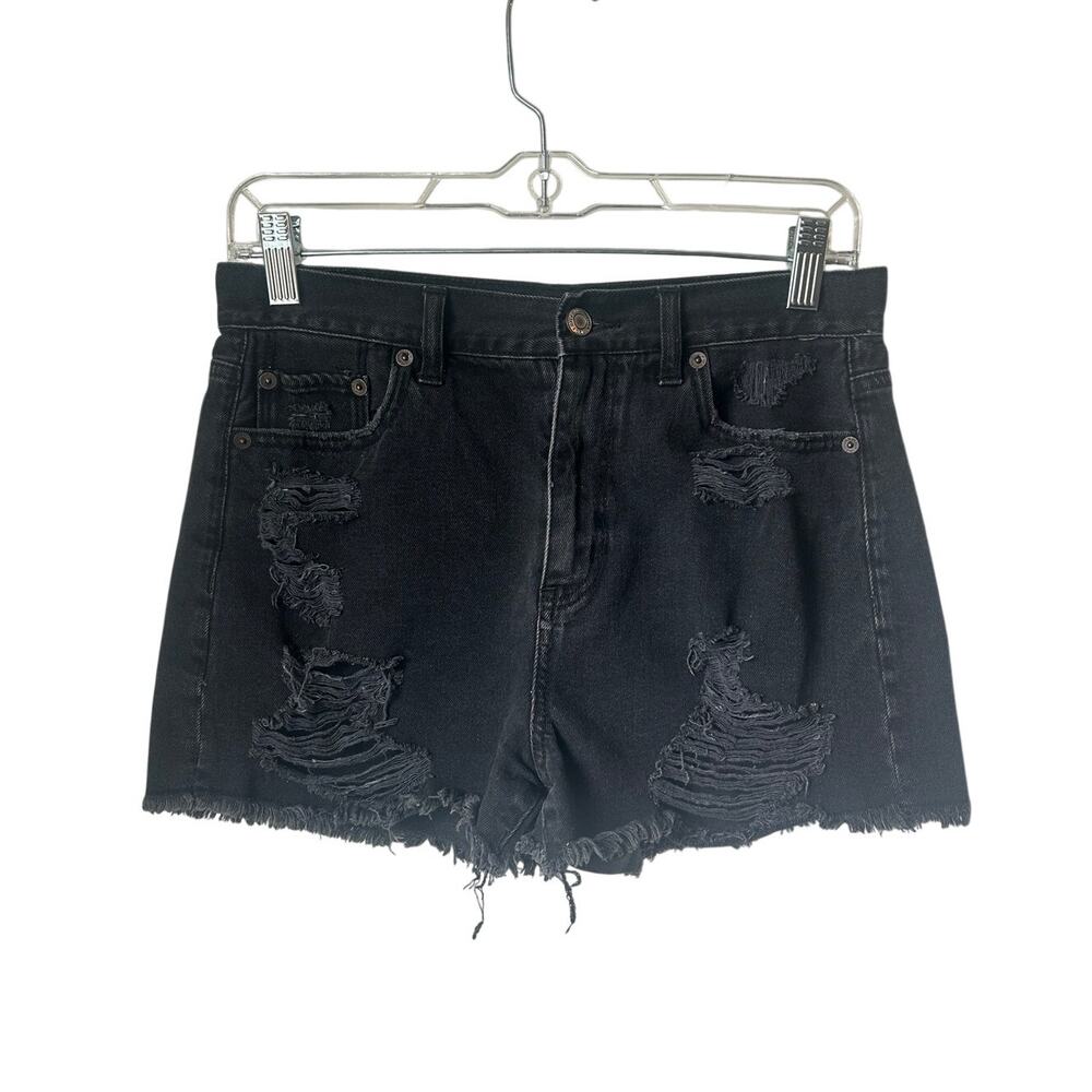 American Eagle Black Mom Jean Shorts - Size 4